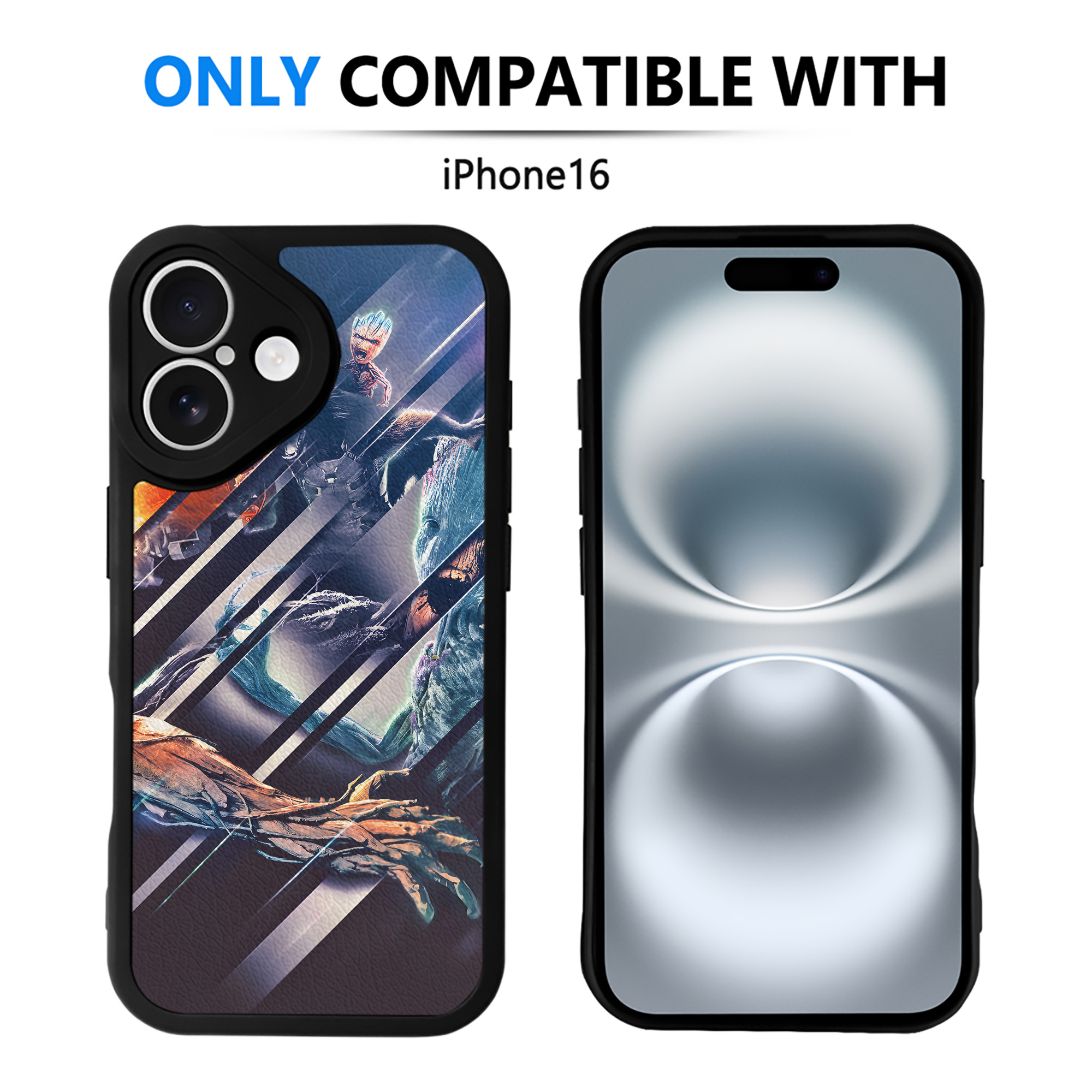 （画像用） アベンジャーズ The Avengers 【iPhone 16シリーズ対応】シリコンスマホケース（レザー調） 材質：シリコン